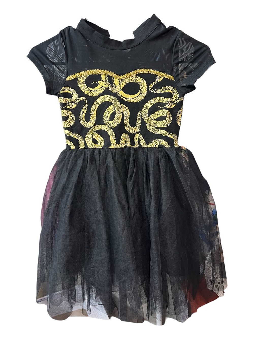 Taylor Joelle Black Gold Snake Reputation Inspired Tulle Dress Swifty Sz 7
